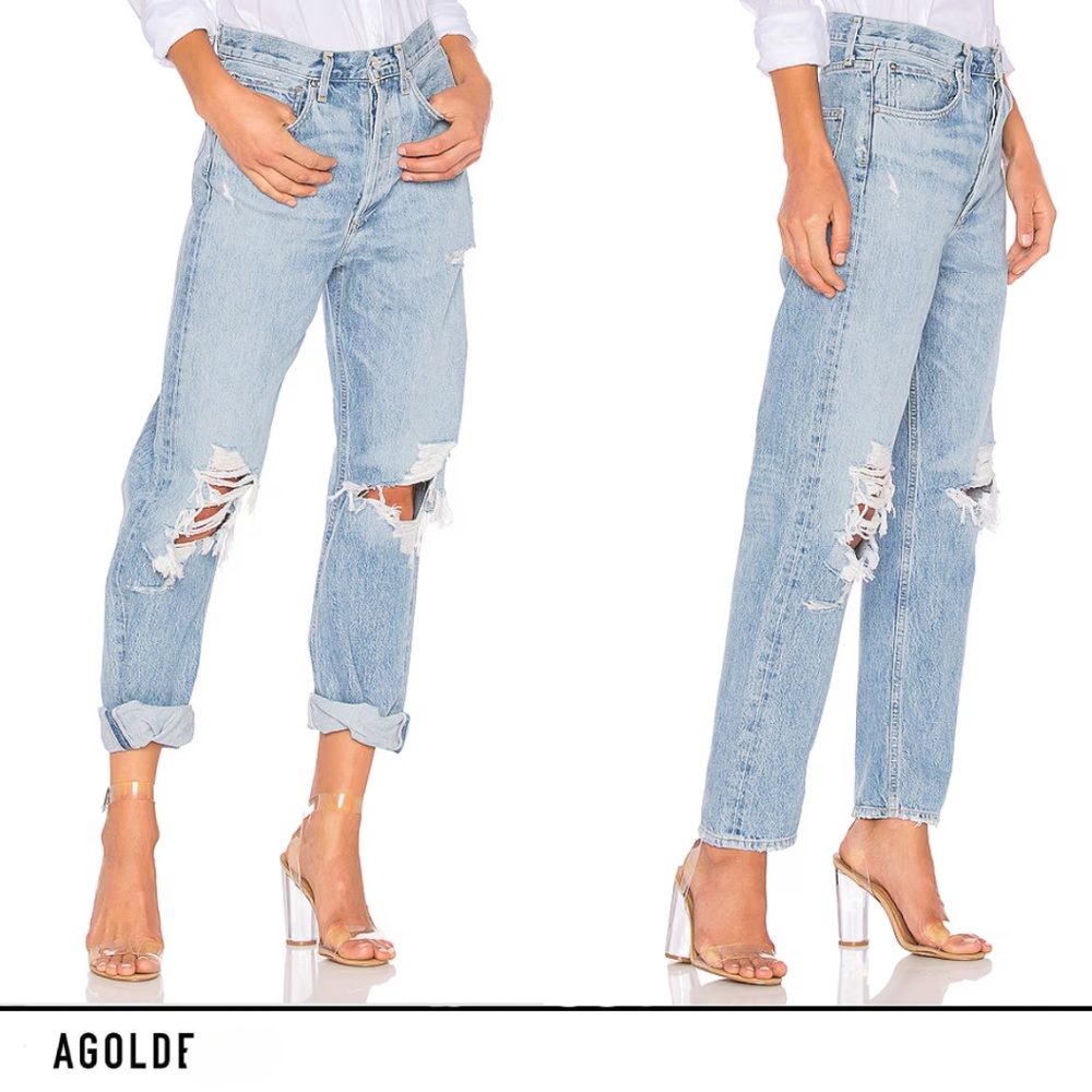 Agolde 90's Mid Rise Loose Fit Jeans - Fall Out